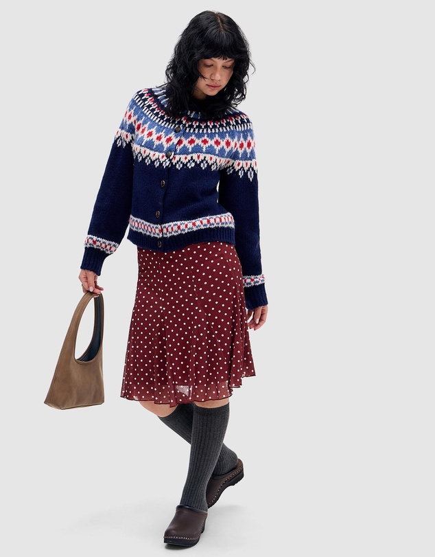BDG By Urban Outfitters - BDG Joni Spot Godet Midi Skirt