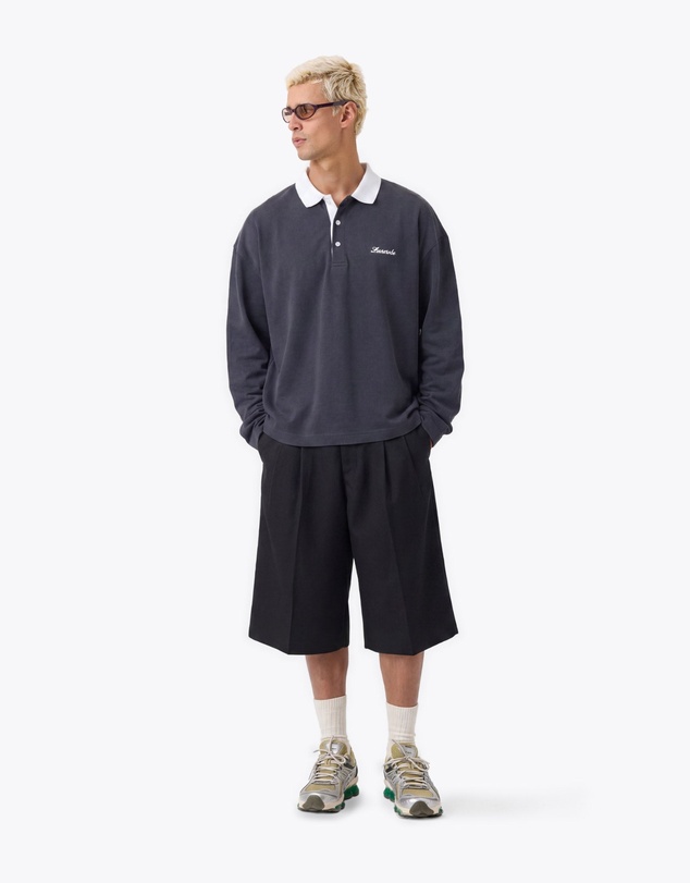 Zanerobe - Box Crop Rugby Shirt Navy White