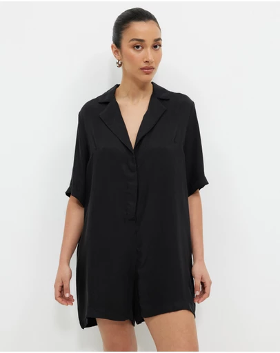 Calli - Cupro Slouch Playsuit