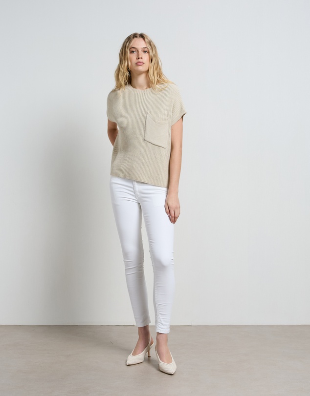DRICOPER DENIM - Lauren Coated White Jeans