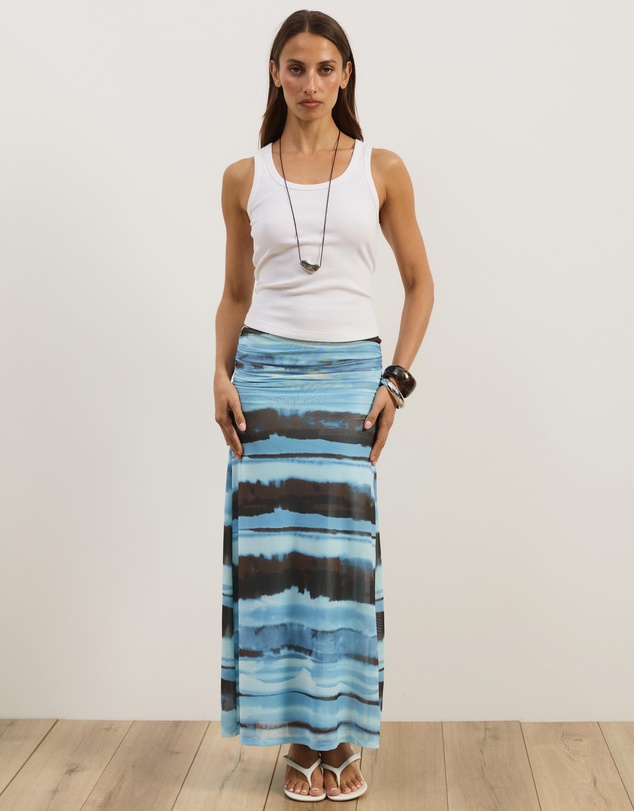 Atmos&Here - Thea Mesh Midi Skirt