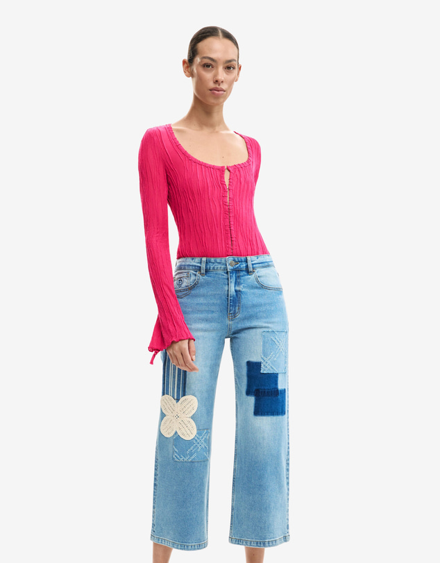 Desigual - Patchwork culotte Jeans