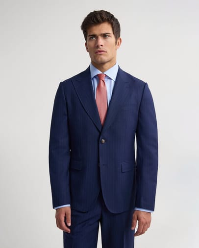 Navy Pinstripe