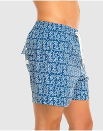 Tolu Australia - Boardshorts with Blue Fishes