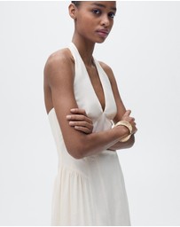 M.N.G - Valentin Halter-Neck Linen Dress