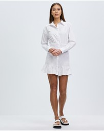 Third Form - Blur Out Shirred Shirt Dress