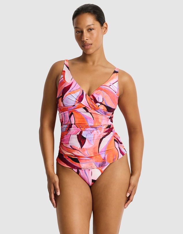 Sea Level Australia - Neon Wave Cross Front Multifit Singlet Top
