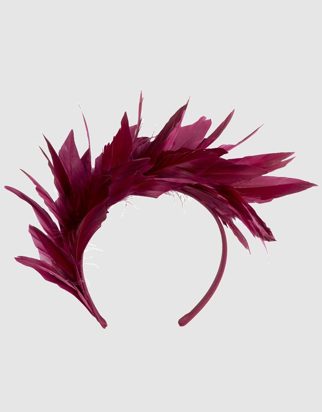 Max Alexander - Modern Burgundy Racing Fascinator