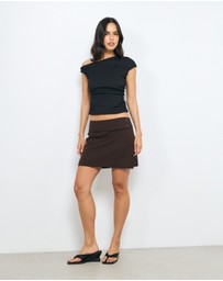 AERE - Belt Detail Mini Skirt