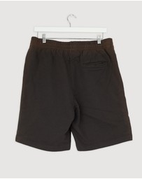 Revibe - Repaired Bassike Universal Pull On Denim Shorts - AU L