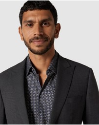 Politix - Slim Stretch Wool Blend Tailored Jacket