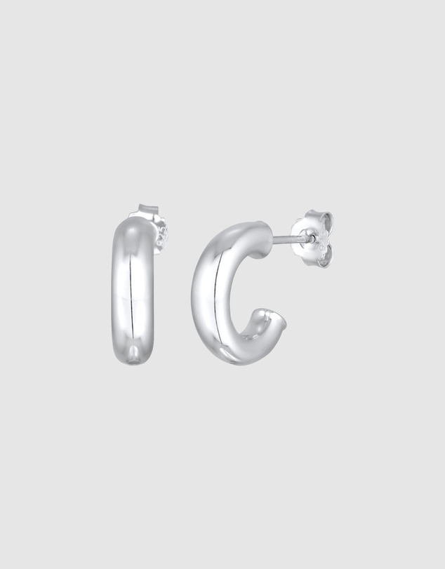 Elli Jewelry - Earrings Stud Classic Hoop 925 Sterling Silver