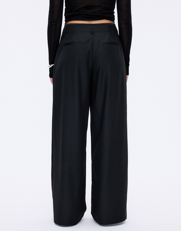 Revibe - Repaired Minima Esenciales Senna Wool Blend Wide Leg Pants - AU 12