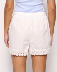 AERE - Zadie Lace Trim Shorts