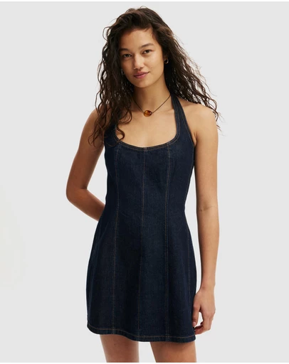 Cotton On - Nina Denim Halter Dress