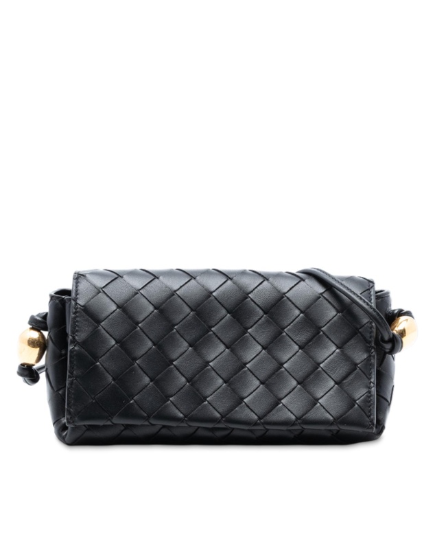 Pre-Loved by Azura Reborn - Pre-Loved Nappa Intrecciato Pouch On Strap Crossbody