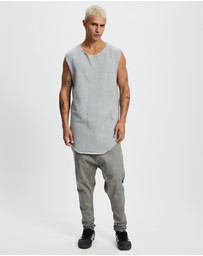 Surrounded By Ghosts - The Haxonite Super Low Crotch Tailored Denim Pants