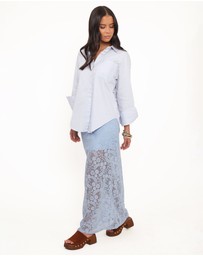 Petal & Pup - Brittany Lace Maxi Skirt - Blue