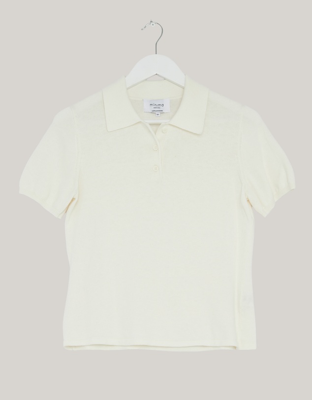 Revibe - Repaired Minima Esenciales Arlen Silk Blend Polo Knit Top - AU 12