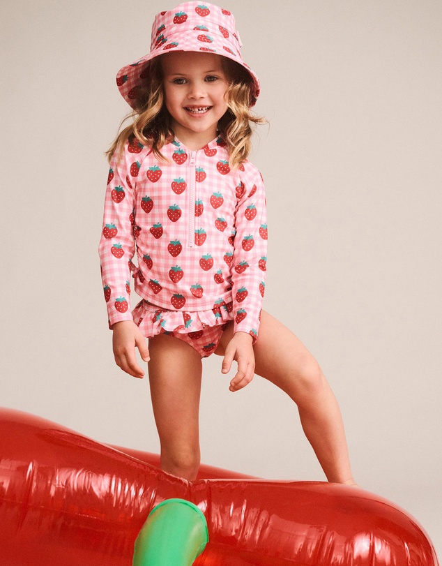 Huxbaby - Strawberry Check Swimhat - Kids