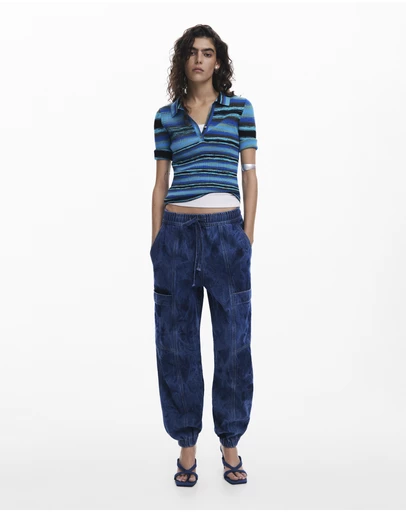 Desigual - Striped knit T-shirt