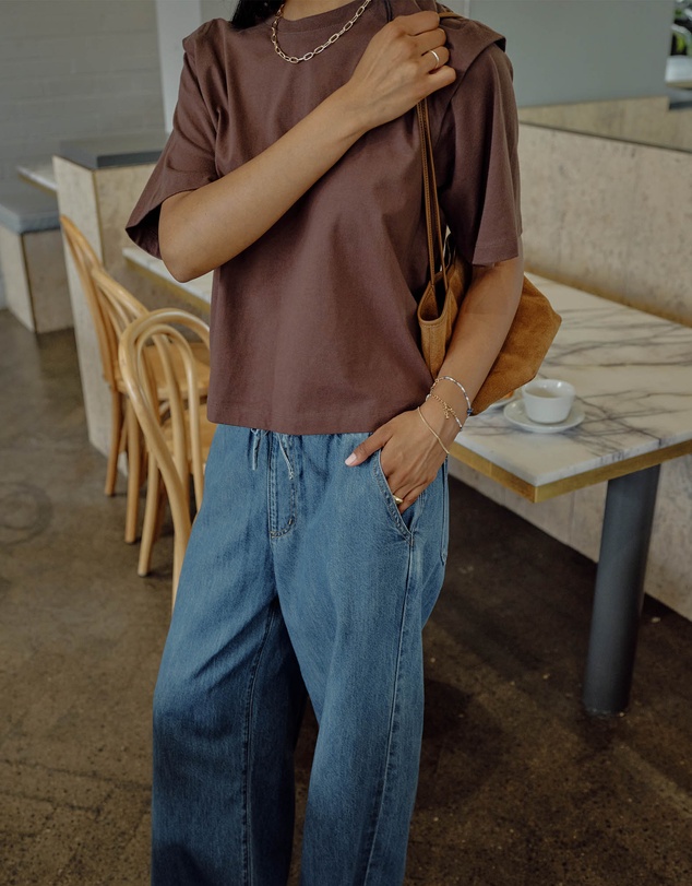 Ceres Life - Rainey Pleat Sleeve Tee