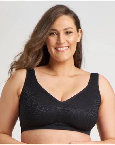 Ava & Audrey  - Ava & Audrey Millie Jacquard Mesh Wire-free Support Bra