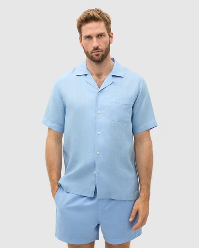 Seed Heritage - Camp Collar Linen Shirt