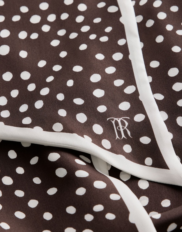Trenery - Elorie Silk Twill Scarf in Coffee