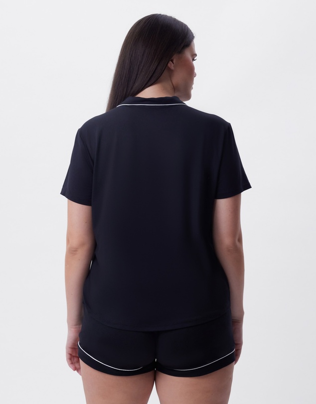 Bras N Things - Emilia Short Sleeve Top - Black