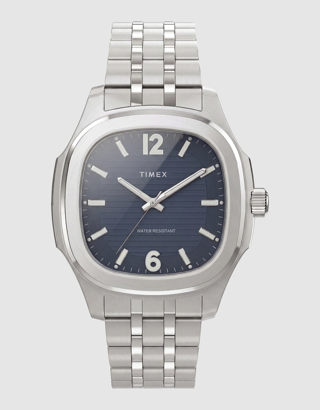 TIMEX - Marquee 41mm Blue Dial Stainless Steel Bracelet Watch