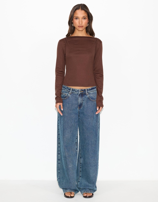 Dazie - Harlow Long Sleeve Layered Top
