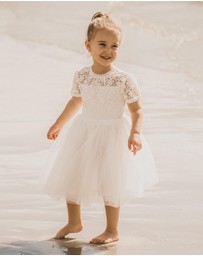 Bebe by Minihaha - Lace Bodice with Back Bow Dress - Babies