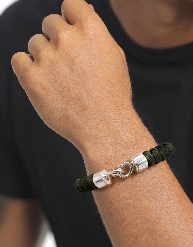 Kuzzoi - Olive Twisted Rope Cord Bracelet