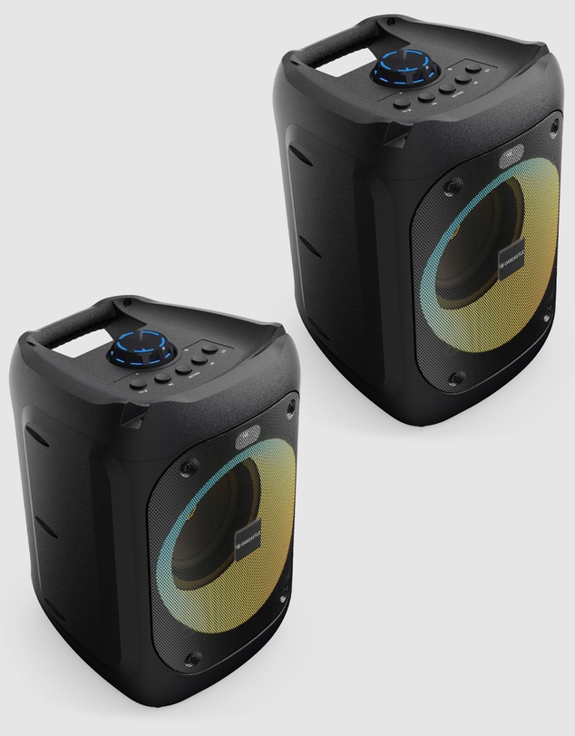 Majority - Majority PS100 - Bundled Party Speaker 40w Bluetooth Karaoke-DJ-Party-PA System - Black