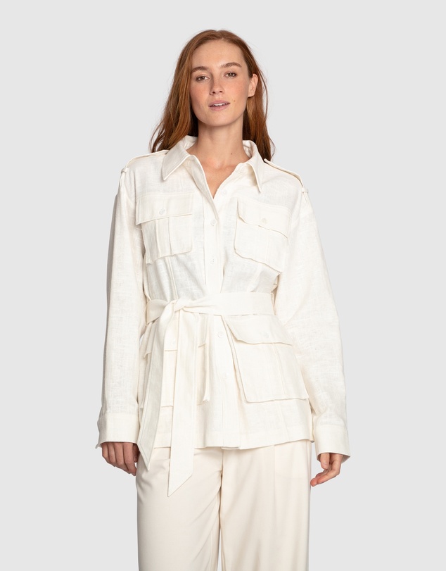 Belle & Bloom - Still Storm Belted Safari Jacket