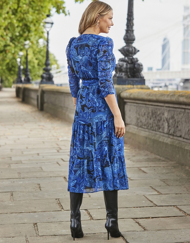 Sosandar - Paisley Print Wrap Midaxi Dress