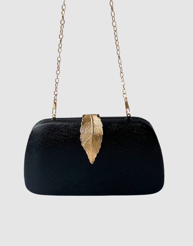 Izoa - Rebecca Clutch Black Vegan Leather