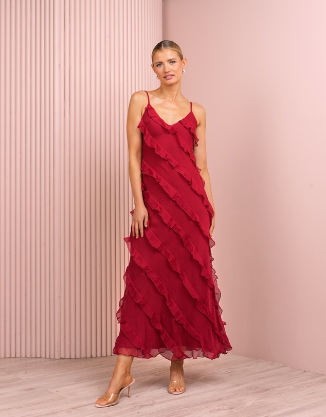 Azzurielle - Priscilla Ruffle Maxi Dress