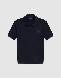 Polo Ralph Lauren - Rib-Knit Cotton Johnny-Collar Sweater