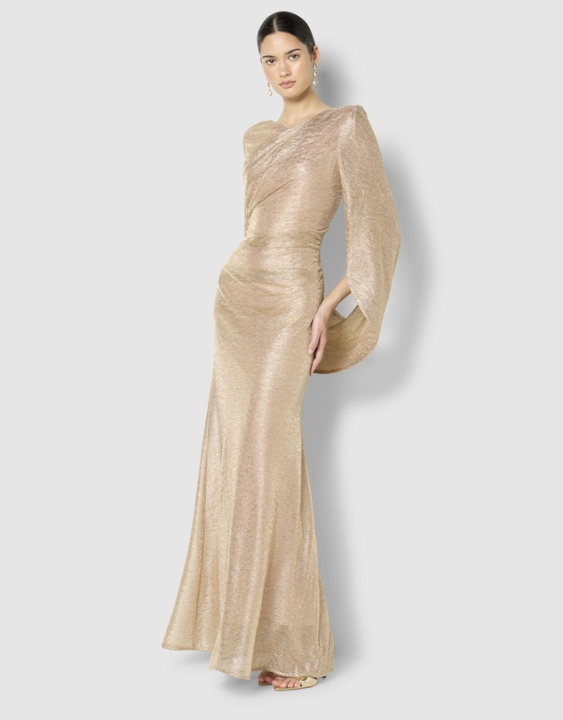 Montique - Alexie Metallic Knit Gown