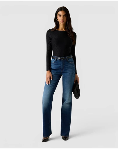 GUESS - 80s Mid Rise Straight Jeans