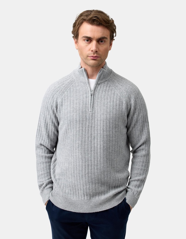 Brooksfield - Half Zipped Knit