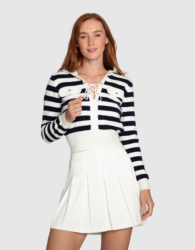 Belle & Bloom - Sail Away Striped Knit Top
