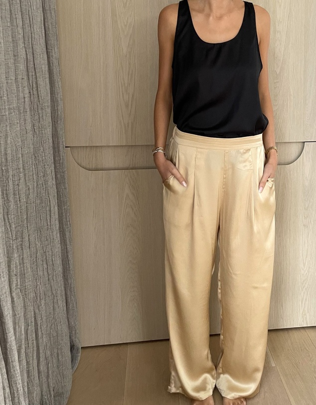 SILK MAGNOLIA - 100% Silk Pants