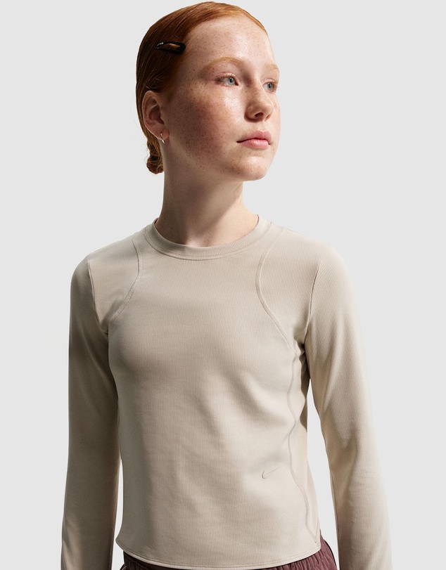Nike - MAVN Dri-FIT Ribbed Long-Sleeve Top - Teens