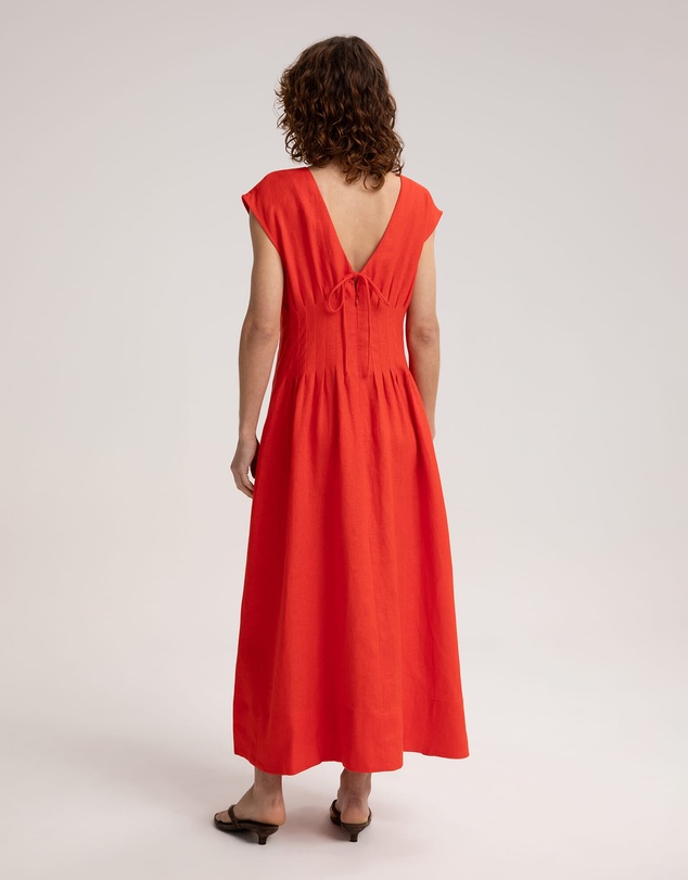 Sportscraft - Ariana Pintuck Linen Dress