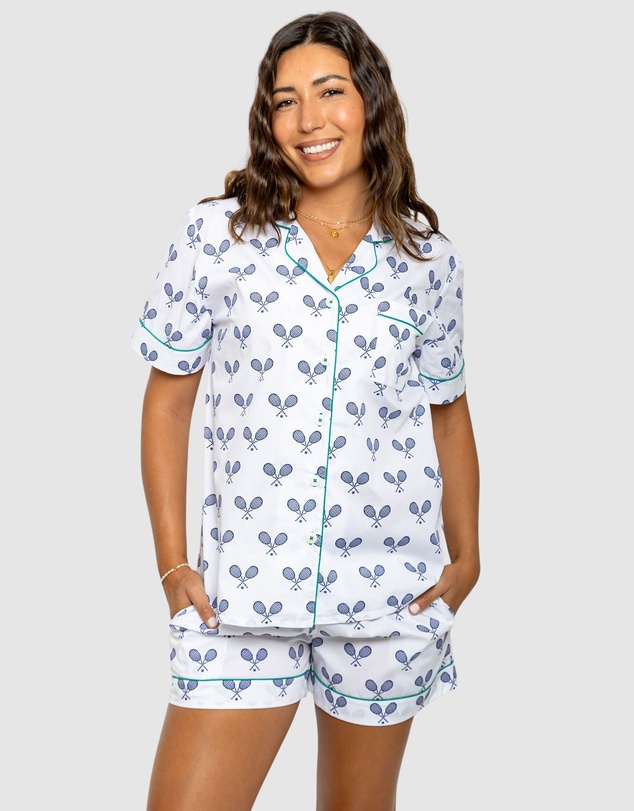 Sant And Abel - Women's Tennis Navy Short PJ Set