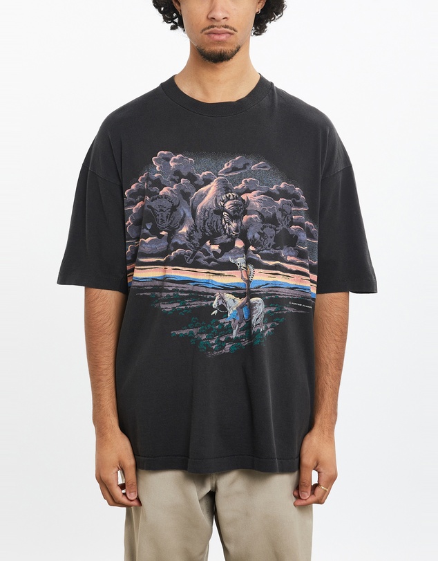 Vintage by The Real Deal - Pre Loved - 90s Wildlife Native American Tee