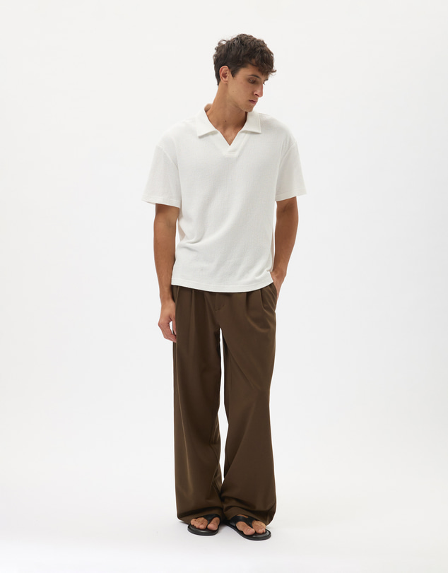 AERE - Boxy Fit Textured Polo
